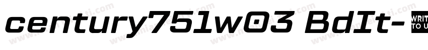 century751w03 BdIt字体转换
